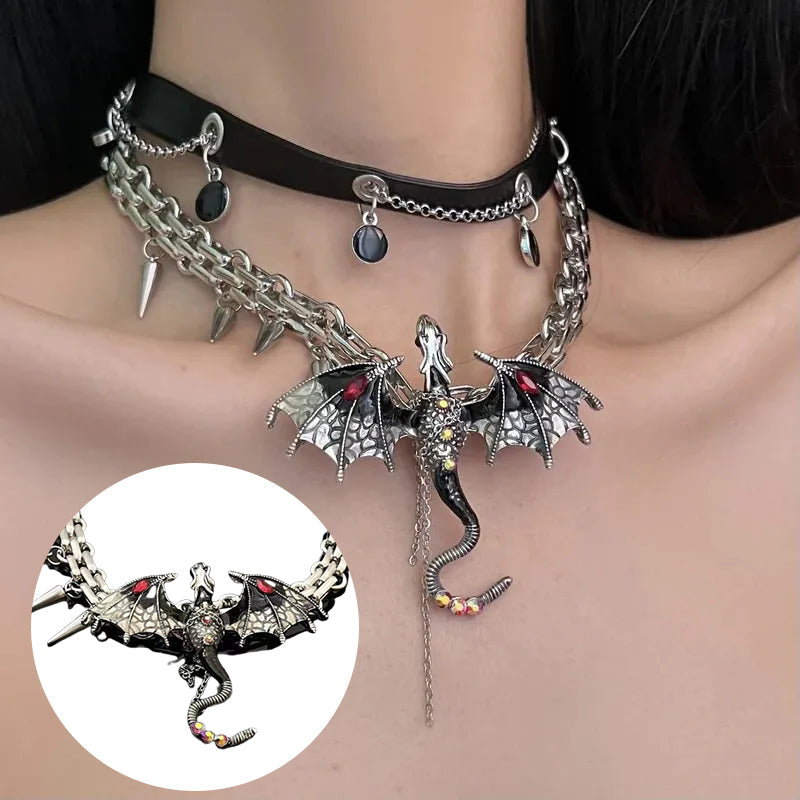 Imprisoned Flying Dragon Necklace