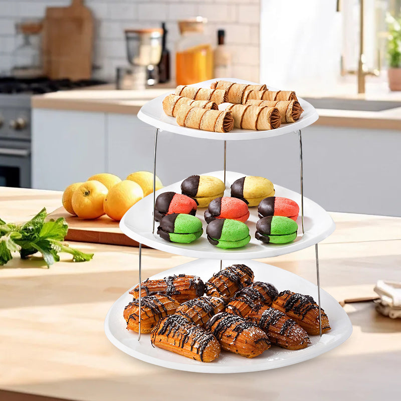 Collapsible Party Tray, 3 Tier