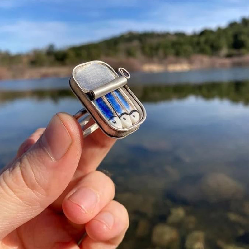 Canned Sardines Adjustable Ring/Necklace