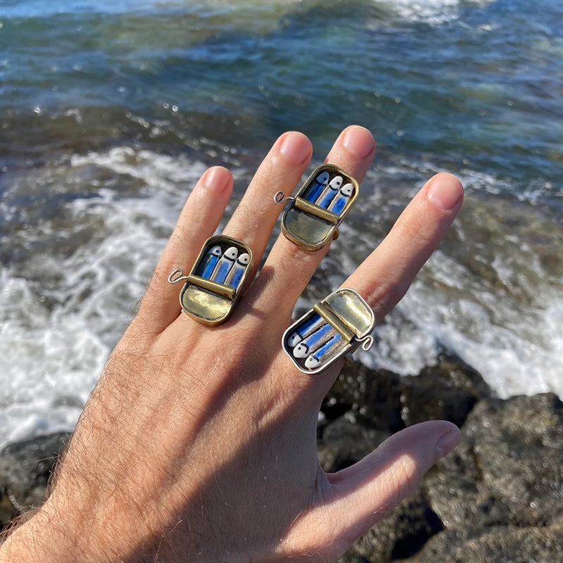 Canned Sardines Adjustable Ring/Necklace