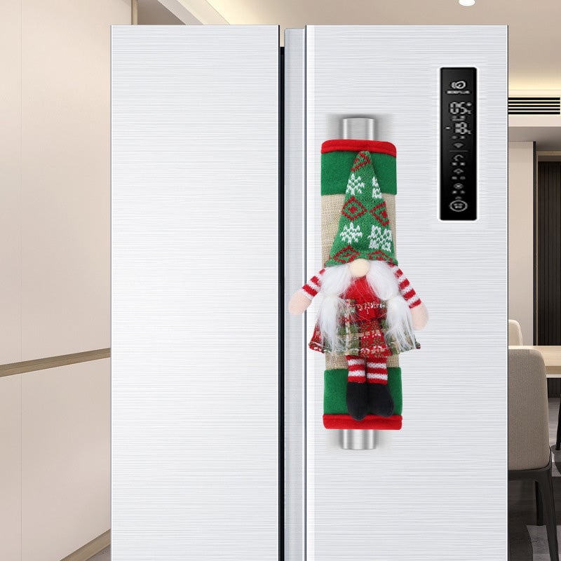 Christmas refrigerator door handle cover