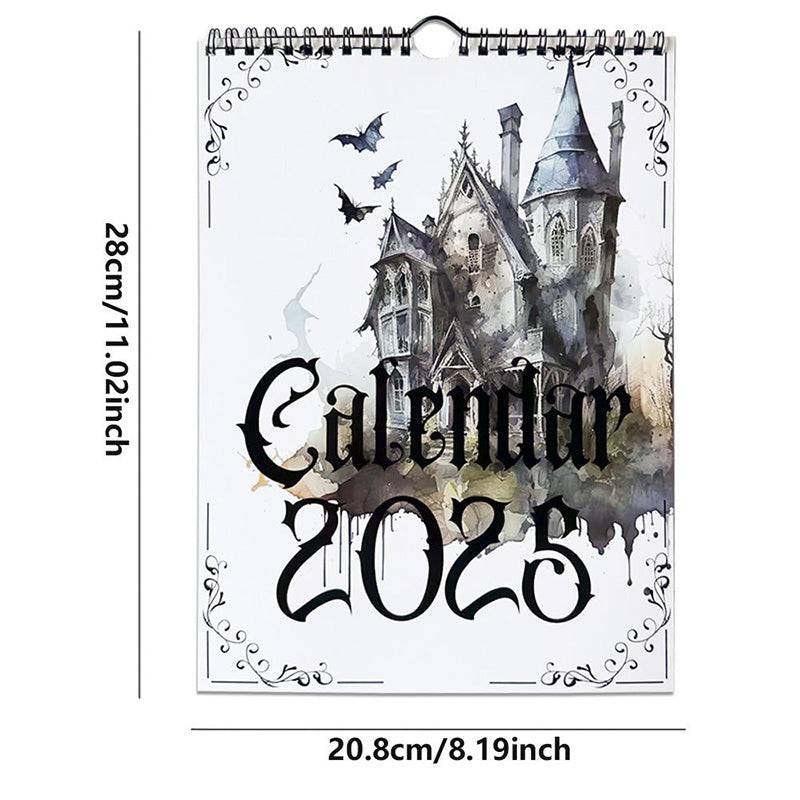 2025 Vintage Gothic Castle Theme Wall Calendar