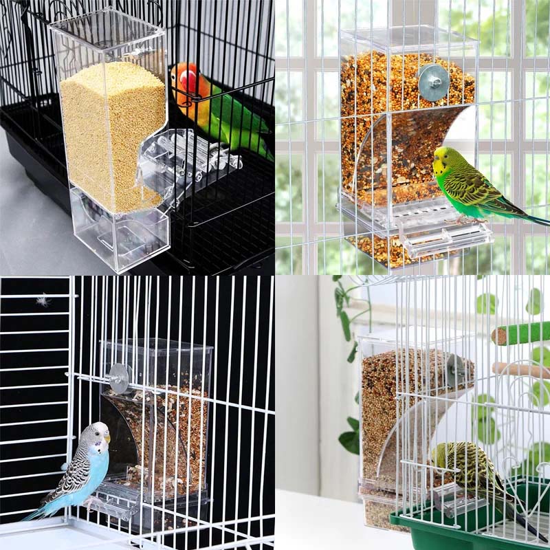 Automatic No-Spill Transparent Bird Feeder