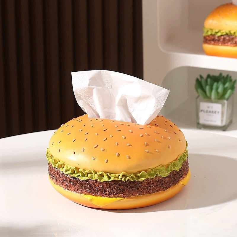 Charming Burger Tissue Box