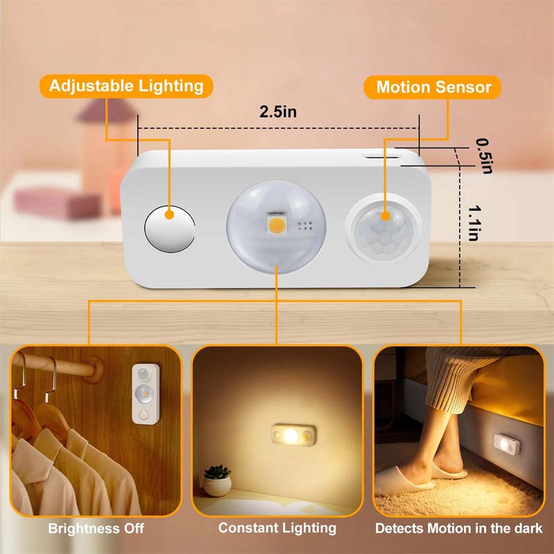 LED Motion Sensor Spotlight - 4 pcs