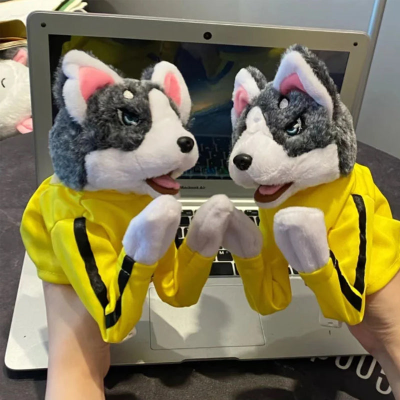 Plush Husky Gloves Doll