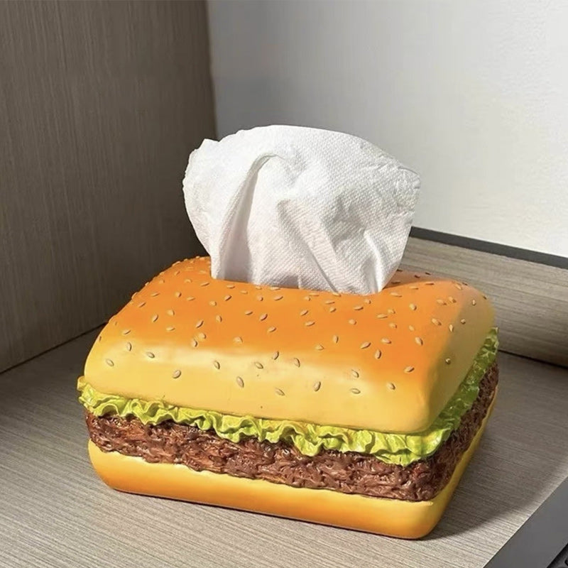 Charming Burger Tissue Box