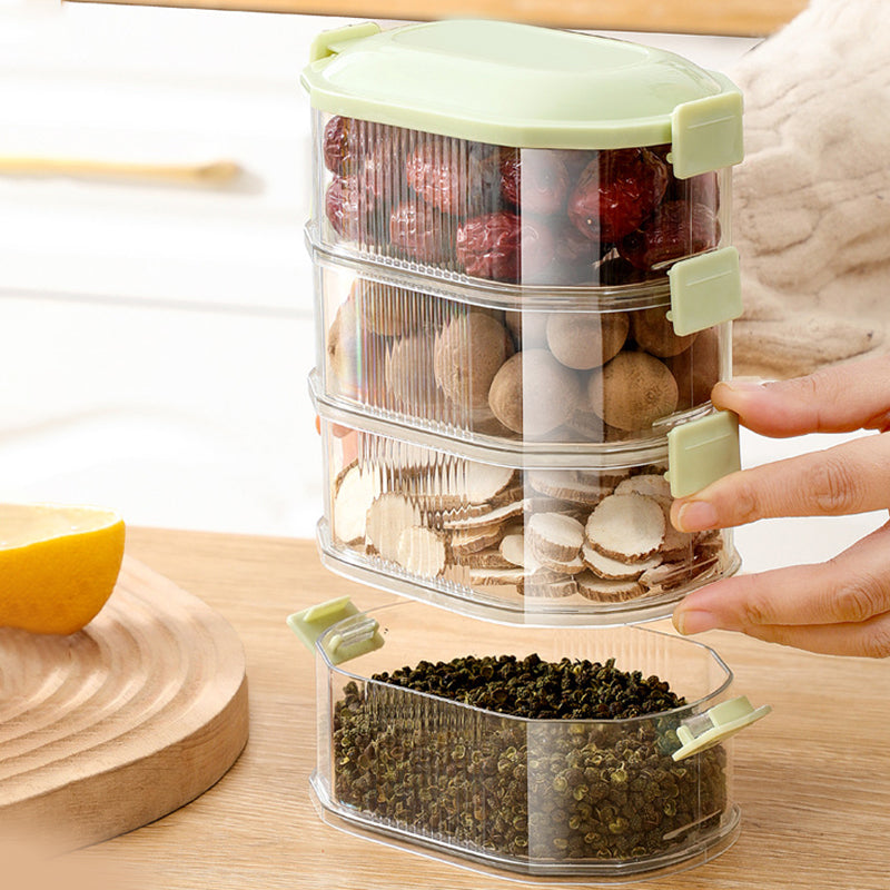 Multi-Layered Seasoning Storage Box