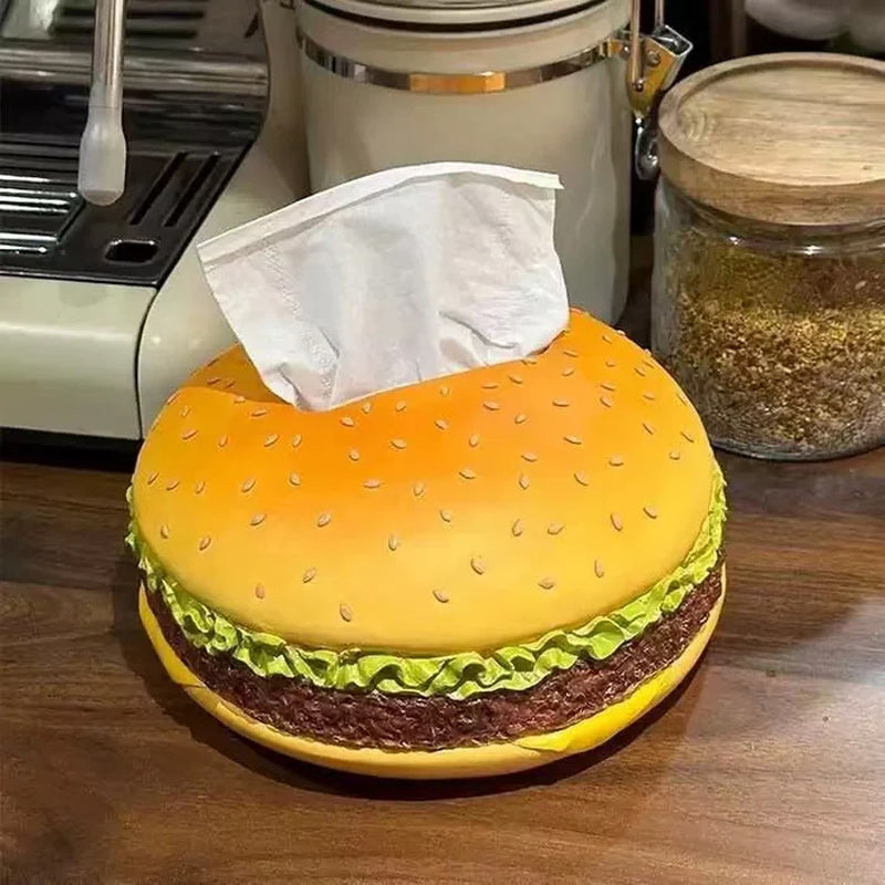 Charming Burger Tissue Box