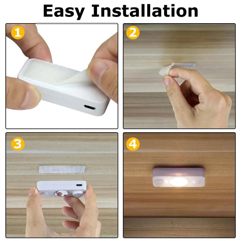 LED Motion Sensor Spotlight - 4 pcs