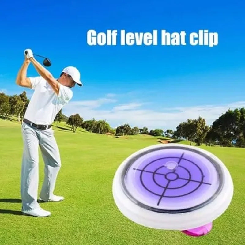 Golf Ball Marker Round Cap Clip Mark with Level Function