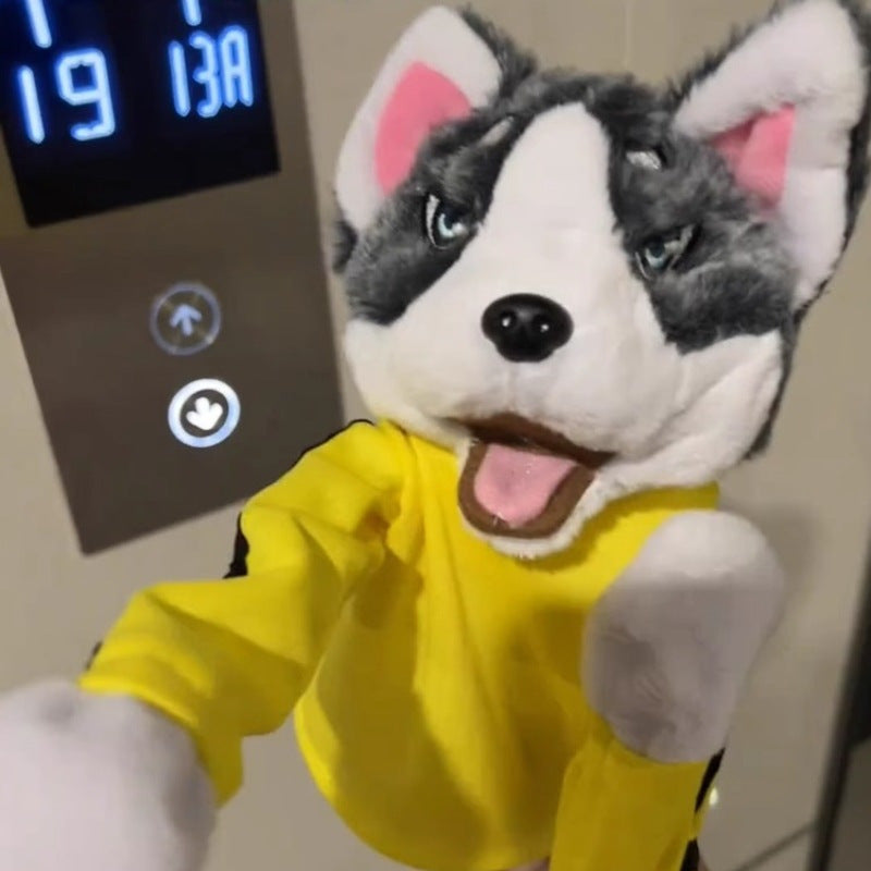 Plush Husky Gloves Doll