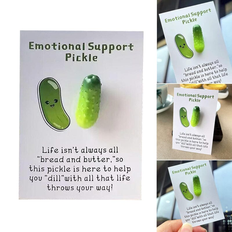 Cute Pickle Design Pocket Hug Card