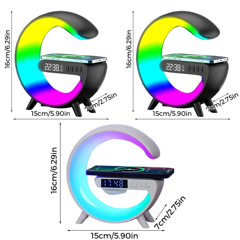 G-shaped Led Wireless Charging Speaker