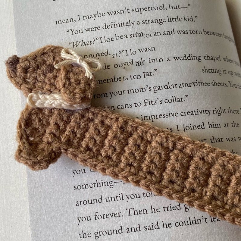 Crochet Dachshund Bookmark