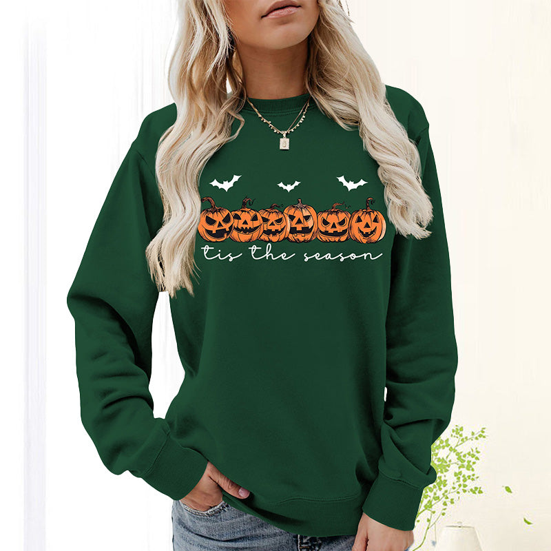 Vintage Pumpkin Embroidered Sweatshirt