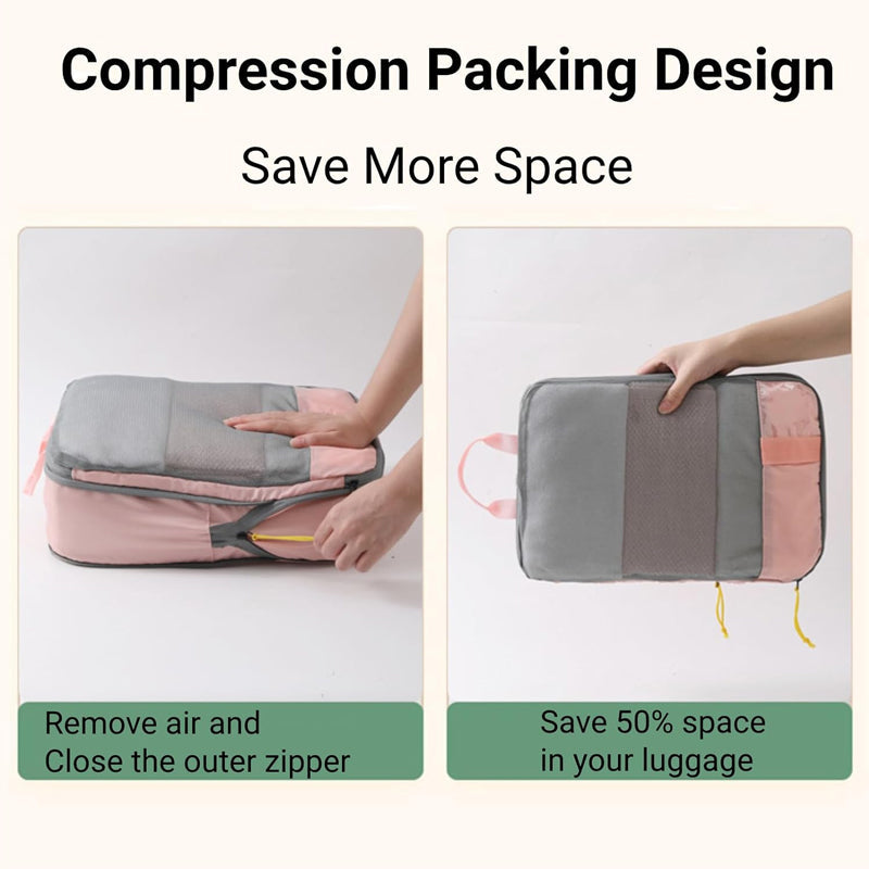 Compressed Packing Cubes Travel Storage Set