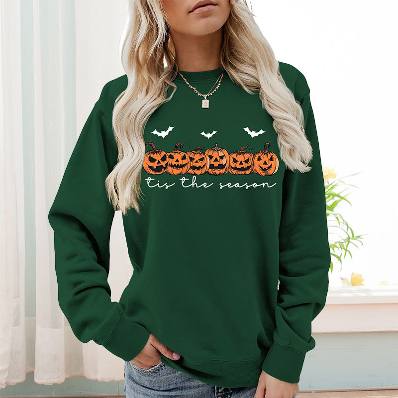 Vintage Pumpkin Embroidered Sweatshirt