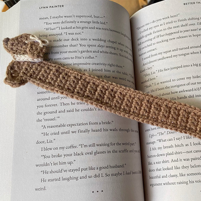 Crochet Dachshund Bookmark