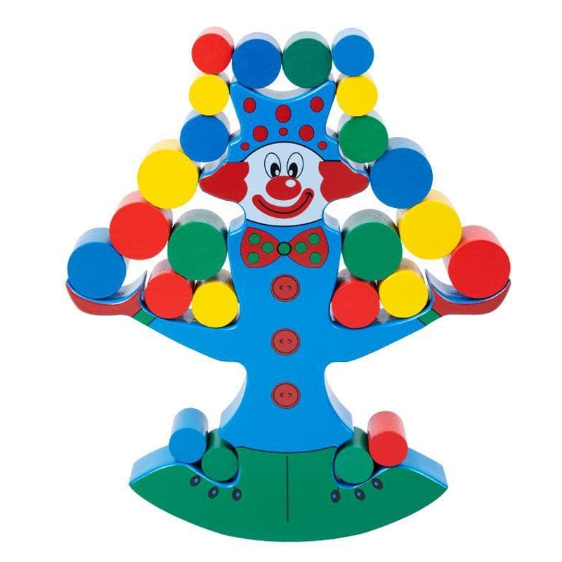 Wooden Clown Balancing Blocks