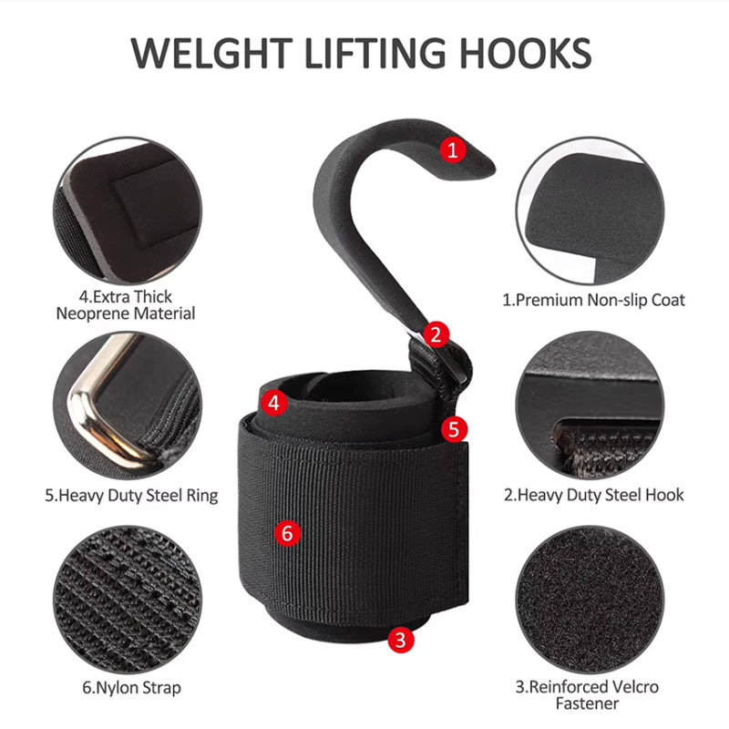 Weight Lifting Hooks for Heavy Duty Workouts