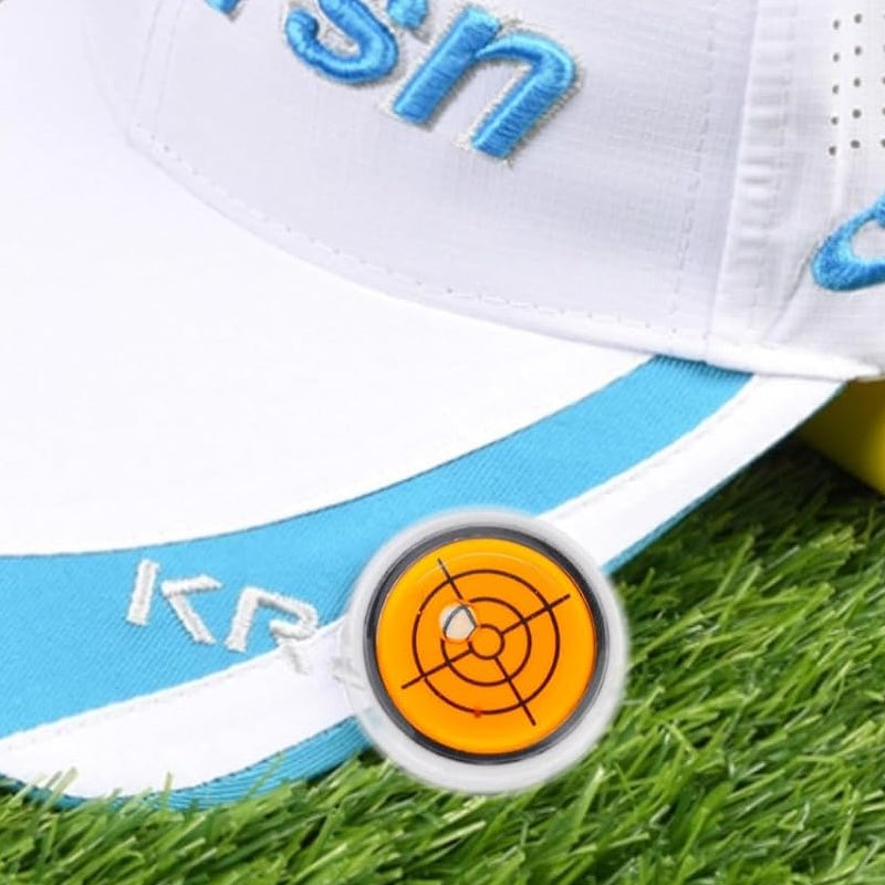 Golf Ball Marker Round Cap Clip Mark with Level Function