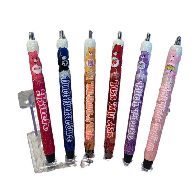 Funny bear pens set of 8pcs