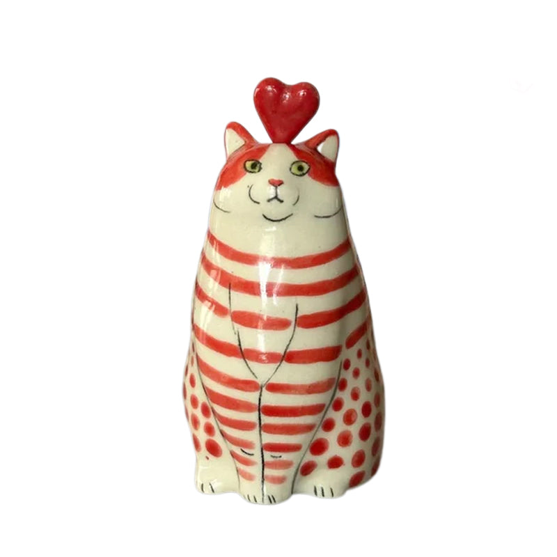 Polka Dot Cat Vase