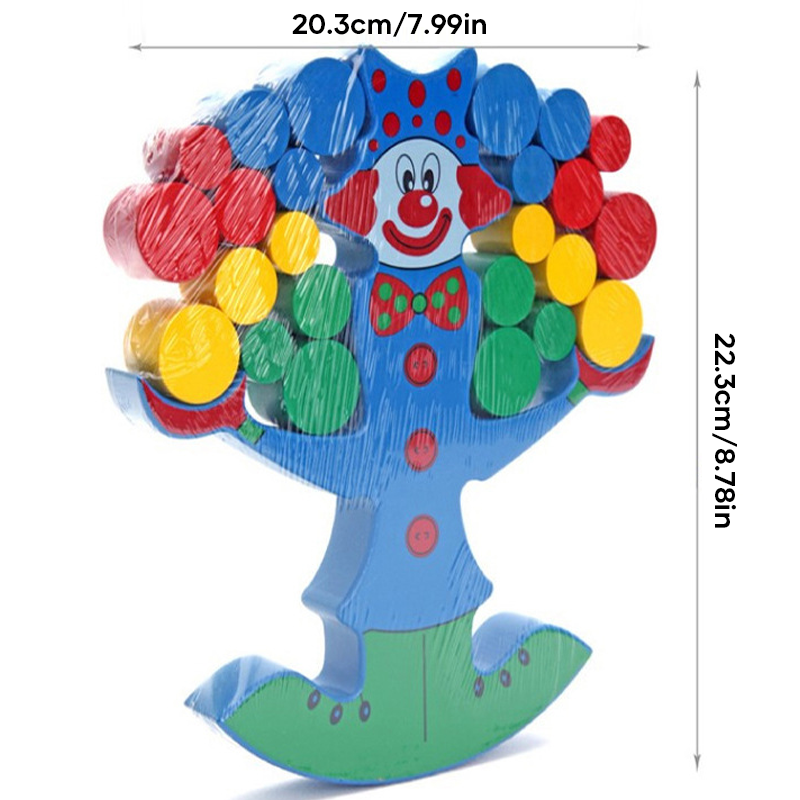 Wooden Clown Balancing Blocks