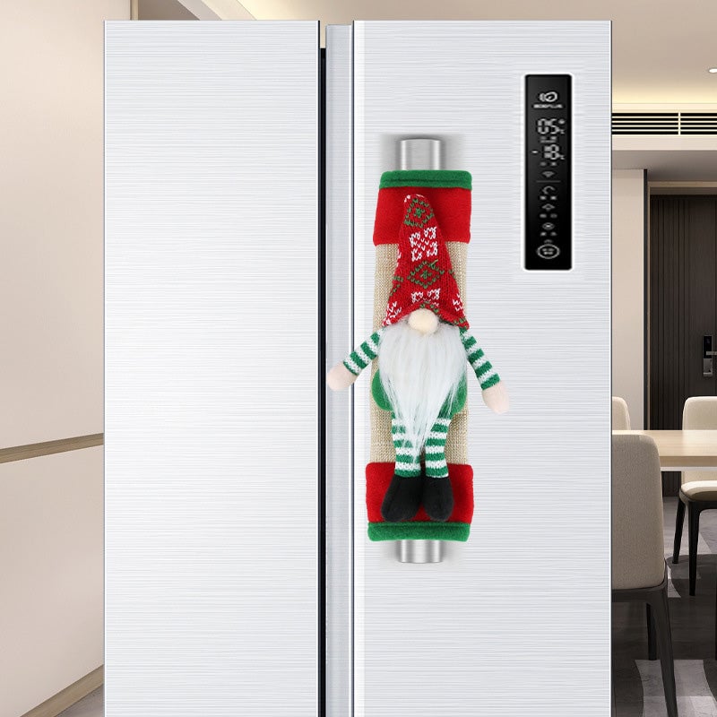 Christmas refrigerator door handle cover