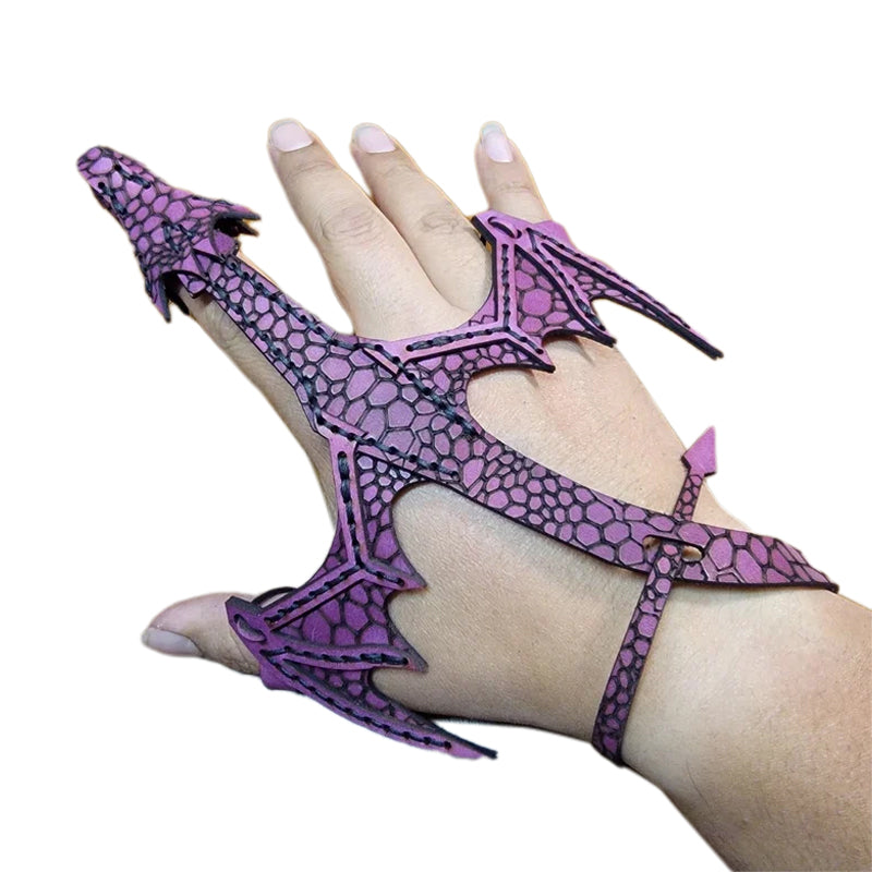 Leather Hand Dragon Cuff