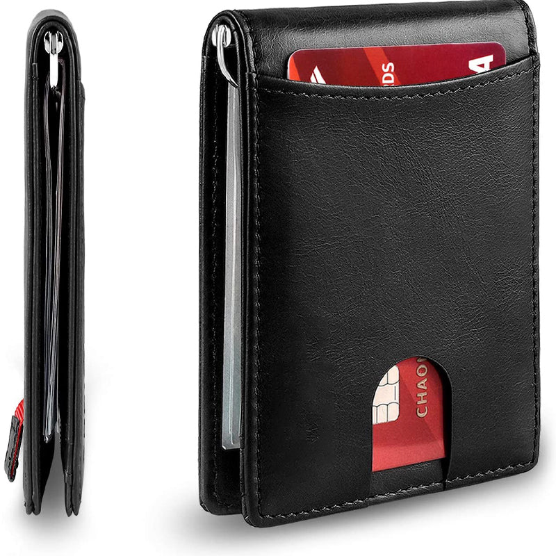 Genuine Leather Anti-theft Swipe Card Holder