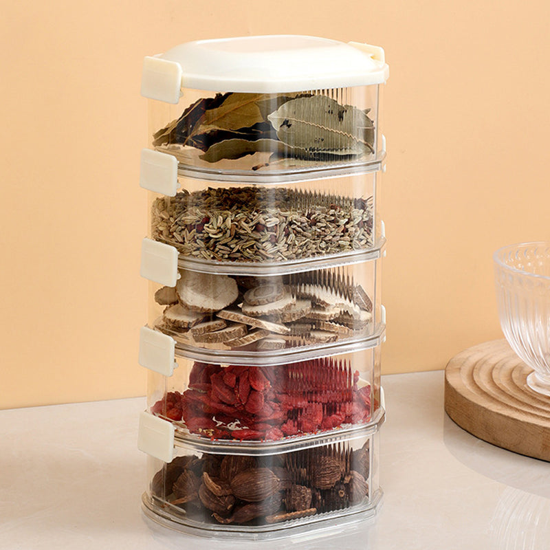 Multi-Layered Seasoning Storage Box