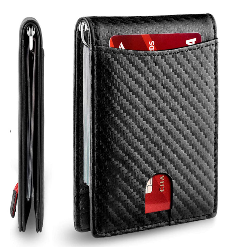 Genuine Leather Anti-theft Swipe Card Holder