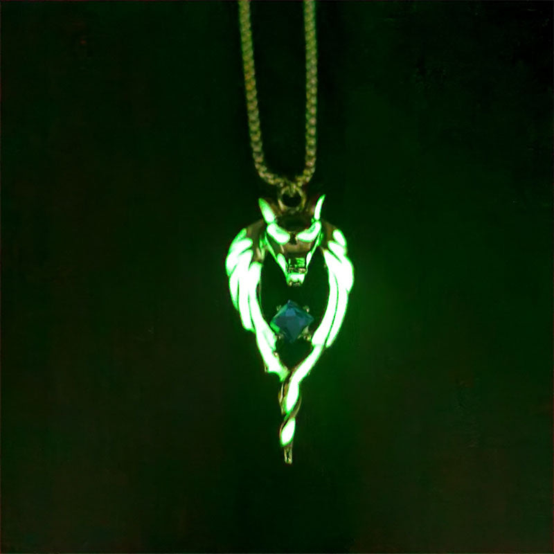 Glowing Wolf Necklace