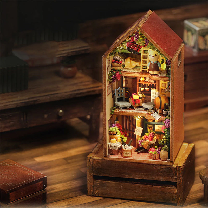 Mini Rabbit Town Wooden Doll House Kit with Furniture