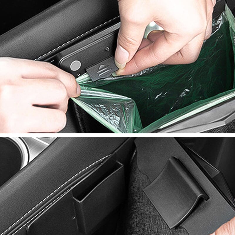 Waterproof Car Leather Trash Can