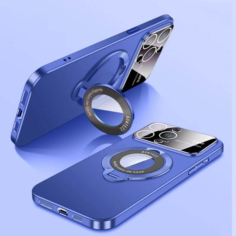 Large Window Phone Case Leak Label Magnetic Bracket