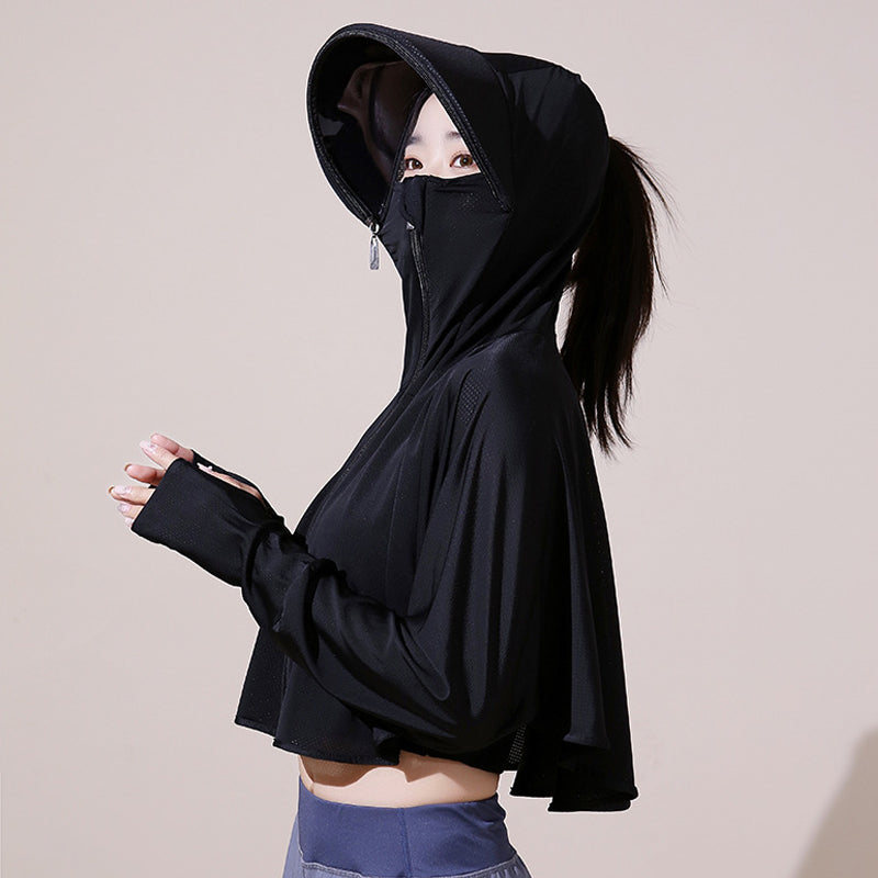 Ice Silk UV Protection Hooded Windbreaker Jacket