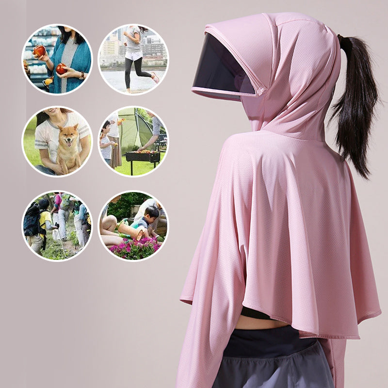 Ice Silk UV Protection Hooded Windbreaker Jacket