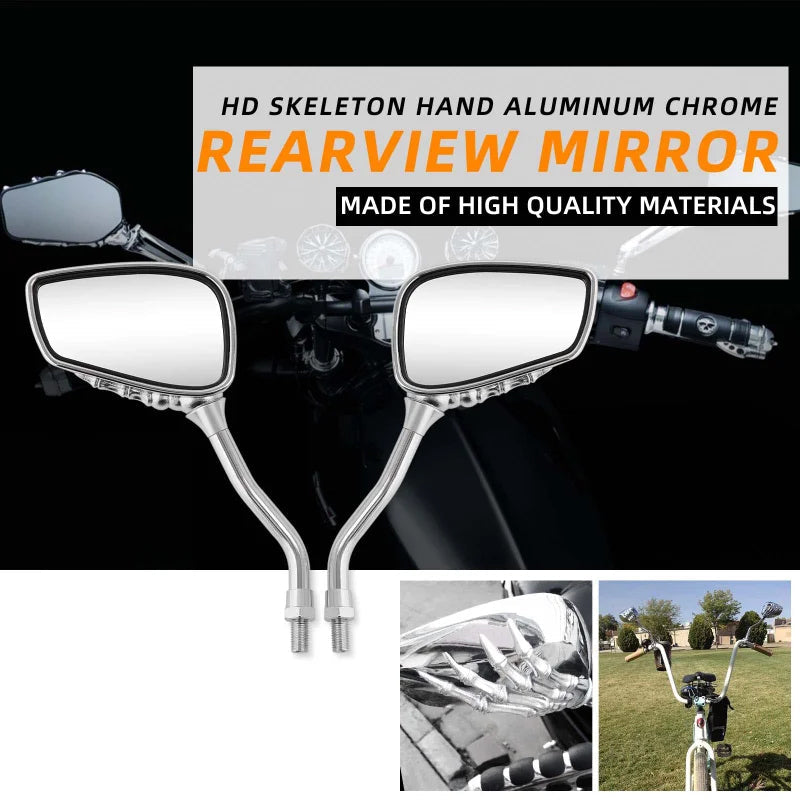 Skull Hand Rearview Side Mirror