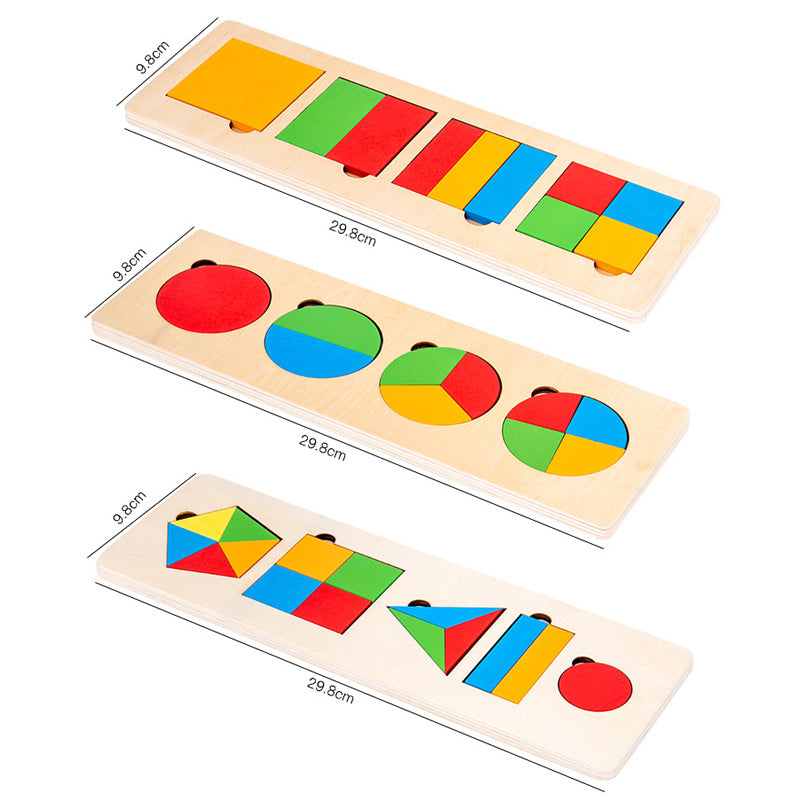 Montessori Wooden Sorting Game with Geometric Shapes