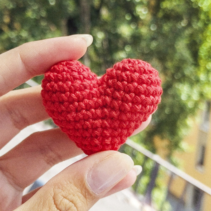 Pocket Hug, Crocheted Heart, Small Gift