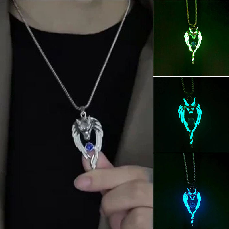 Glowing Wolf Necklace