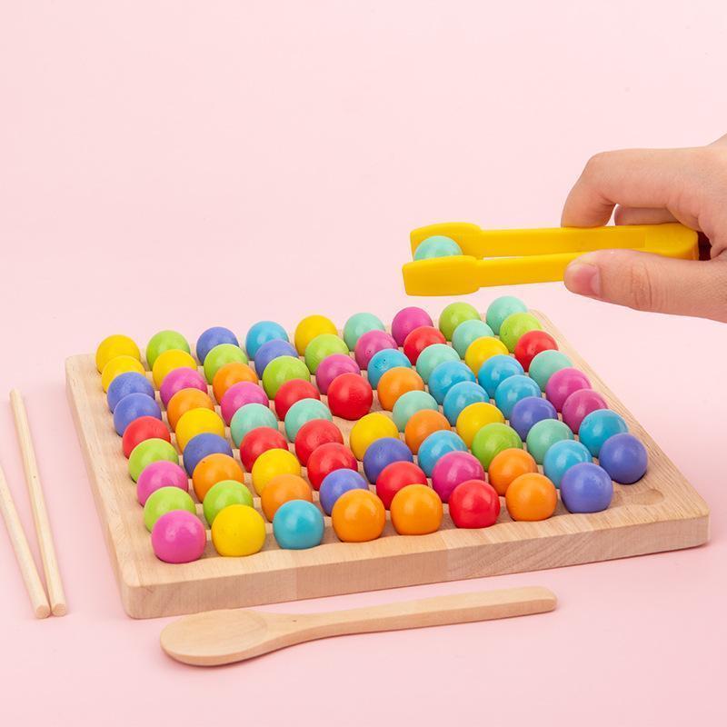 Wooden Clip Beads Educational Toys