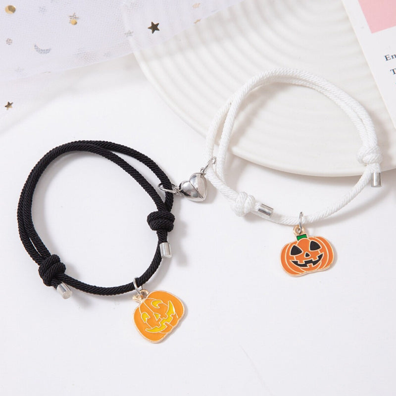 Cute Halloween Heart Magnetic Couple Matching Bracelet