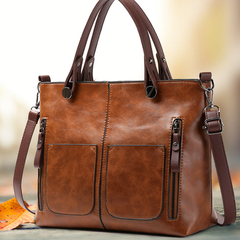 Ladies Vintage Leather Shoulder Bag