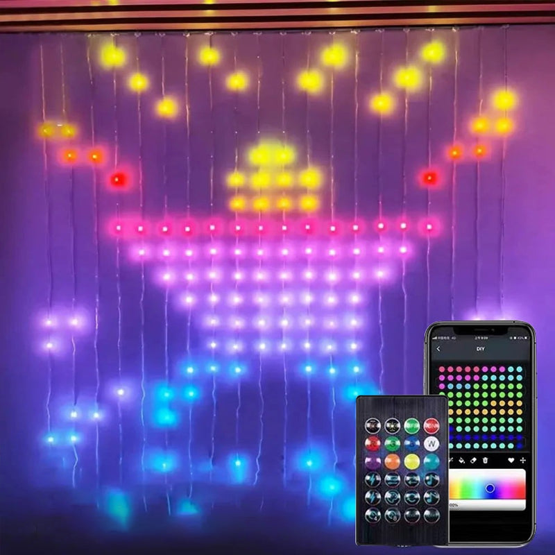 Color Waves LED Curtain Sync Lights