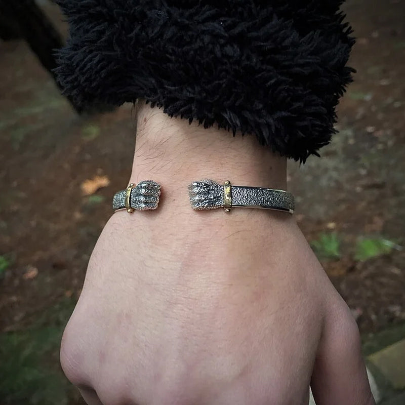 Sterling Silver Power Fist Bracelet