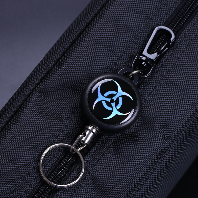 Keychain With Retractable Wire Cord